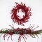 Burgundy Red Artificial Berry Christmas Wreath with Natural Twig 22 Inch